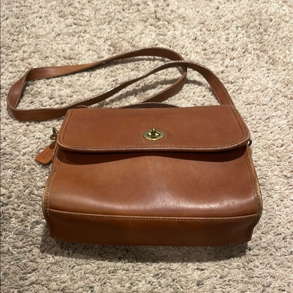 Coach Classic Brown Leather Crossbody Bag